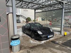 Mytí auta v zimě