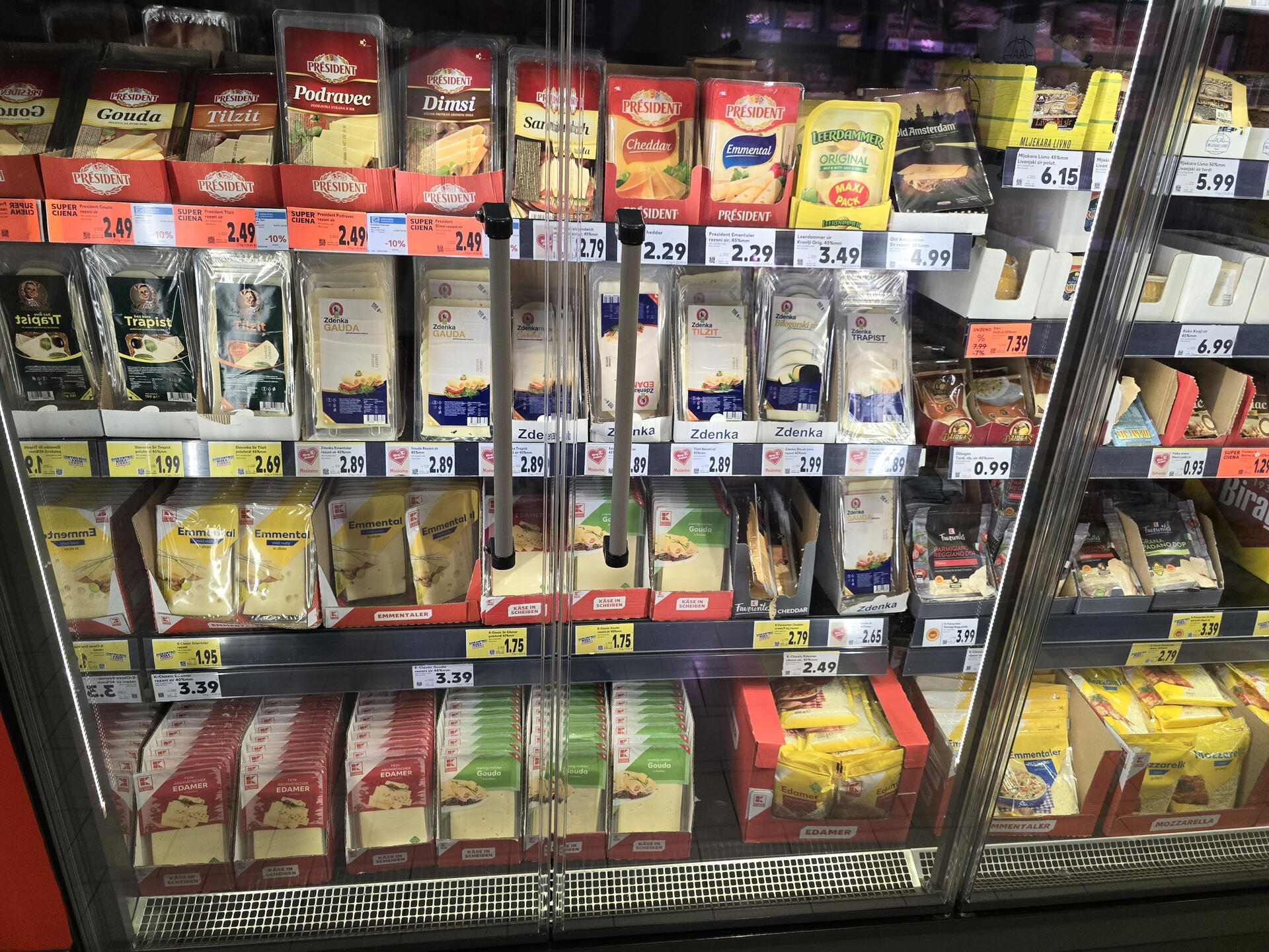 Aktuální ceny v obchodech v Chorvatsku