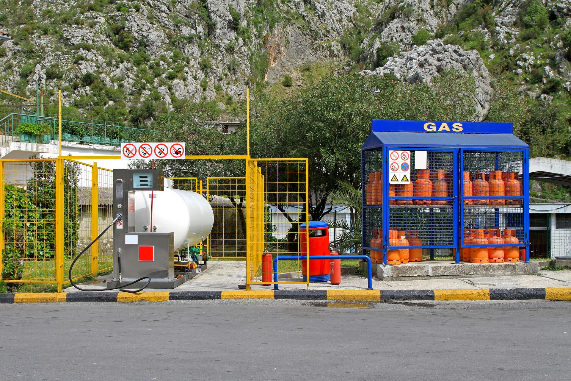 Čerpací stanice LPG na cestě do Chorvatska
