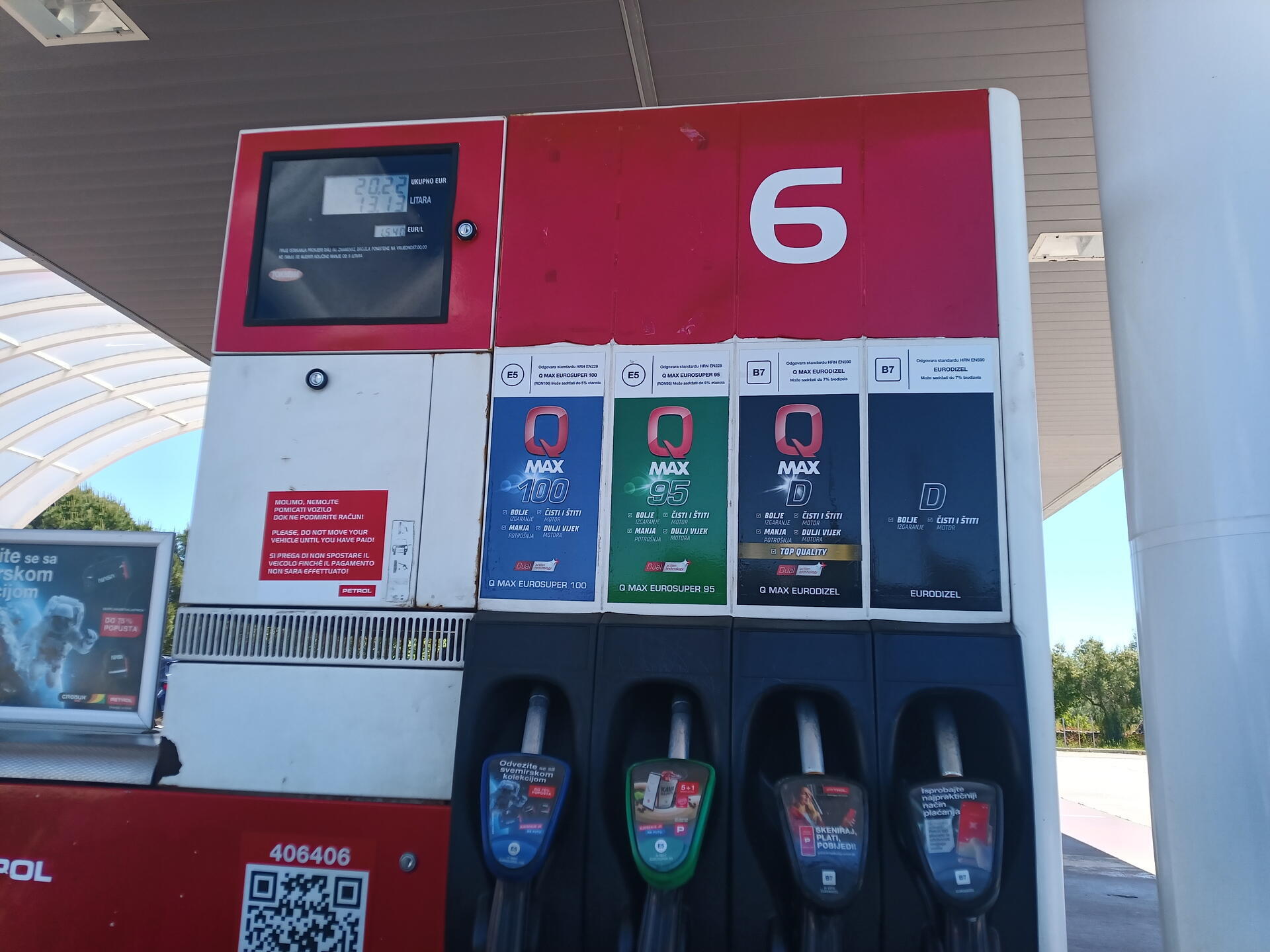 Tankovací pistole v Chorvatsku a jejich barva