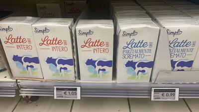 Aktuální ceny potravin v Itálii k 16.7.