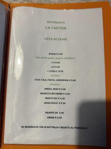 Aktuální ceny restaurace La Cantina