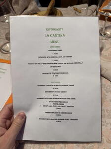 Aktuální ceny restaurace La Cantina