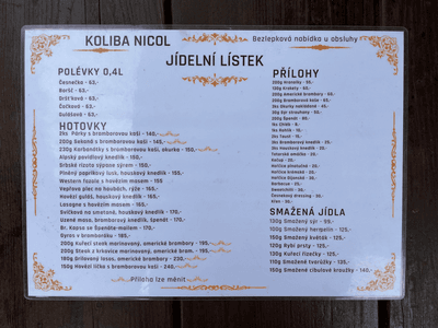 Aktuální ceny v autokempu Rozkoš