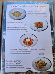 Aktuální ceny v restauracích v Itálii
