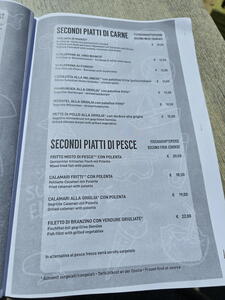 Aktuální ceny v restauracích v Itálii