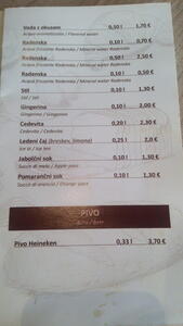 Aktuální ceny v restauracích ve Slovinsku k 4.8.