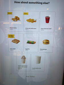 Aktuální nabídka v polském McDonalds