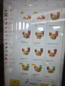 Aktuální nabídka v polském McDonalds