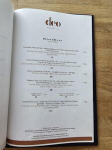 Aktuální nabídka v restauraci v Gdaňsku