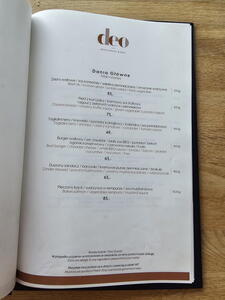 Aktuální nabídka v restauraci v Gdaňsku
