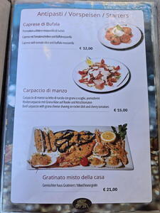 Aktuální nabídky a ceny v italských restauracích
