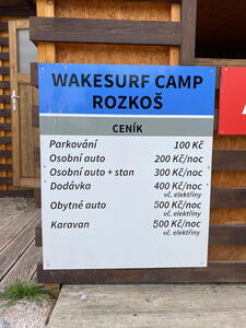 Ceník wakesurfu Rozkoš