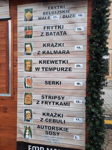 Ceny jídel na polských vánočních trzích