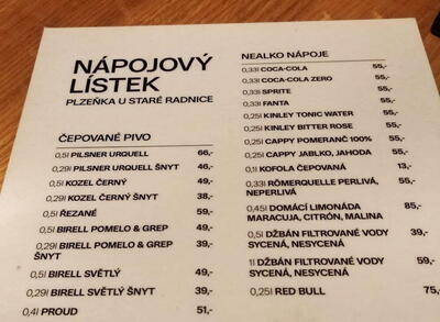 Ceny nápojů