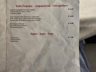 Jídelní lístek Pizzerie Sigi 