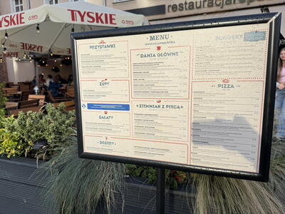 Menu v Polských restauracích