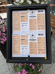 Menu v Polských restauracích