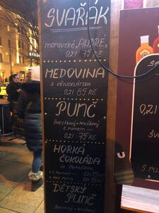 Nabídka nápojů na trzích v Praze