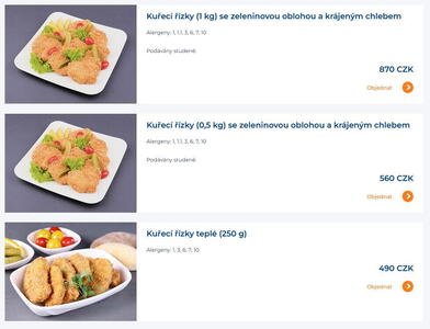 Nabídka pokrmů, které si můžete u Smartwings objednat s předstihem