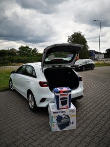 Nakládka autoledniček pro test do vozu Kia Cee´d hatchback