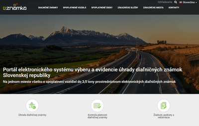 Nákup slovenské dálniční známky