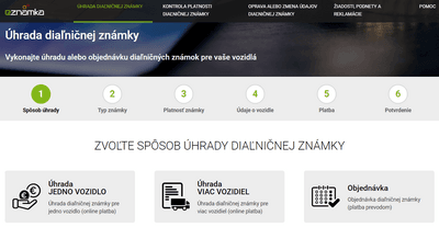 Nákup slovenské dálniční známky