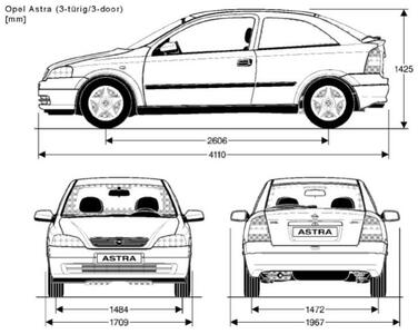 Opel Astra 3dveřová verze