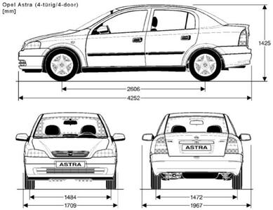 Opel Astra 4dveřová verze