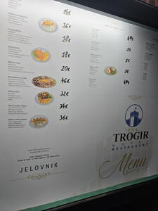 Restaurace v Chorvatsku a ceny – Trogir