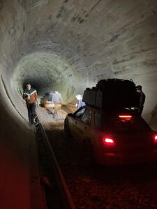 Tunel poblíž městečka Ciofrageni