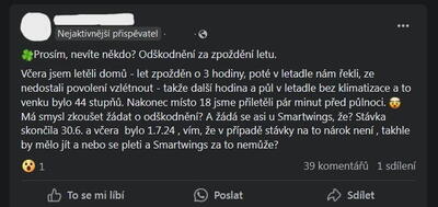 Ukázka reálných zkušeností nespokojených cestovatelů