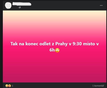 Ukázka reálných zkušeností nespokojených cestovatelů