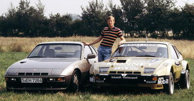 Walter Röhrl se silniční 924 Turbo a rallyovou 924 GTR