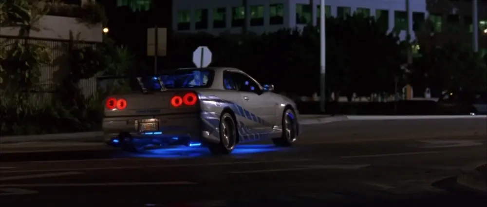 Ikonický vůz Nissan Skyline GT-R R34 ze série Fast and Furious