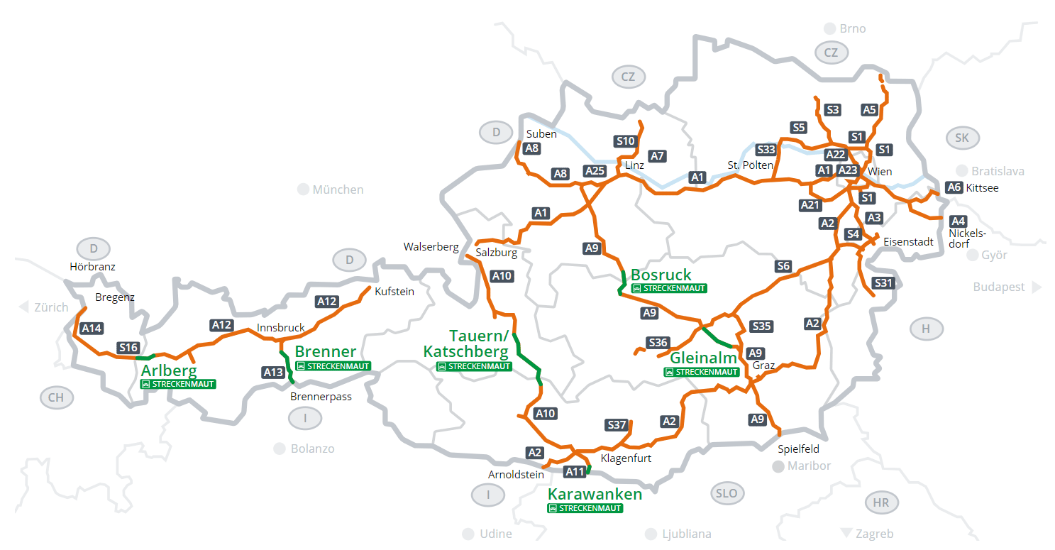 Dálniční známka Rakousko 2024