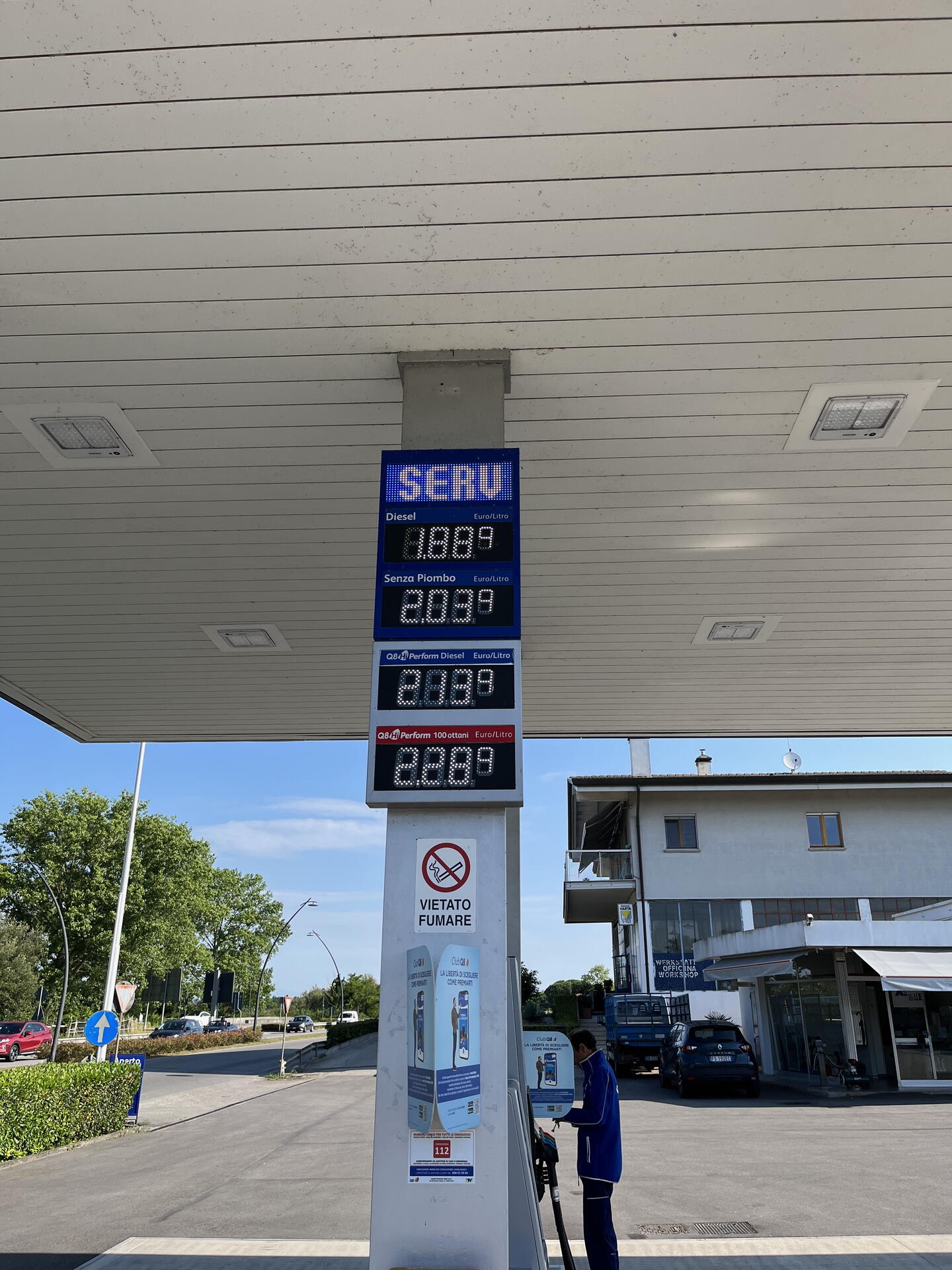 Cena paliva SERV