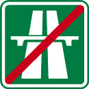 Dopravní značka konec dálnice