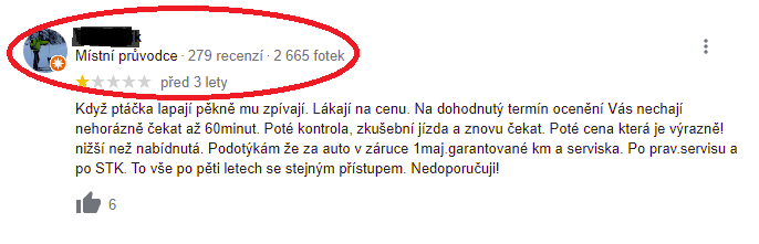Hodnocení autobazaru
