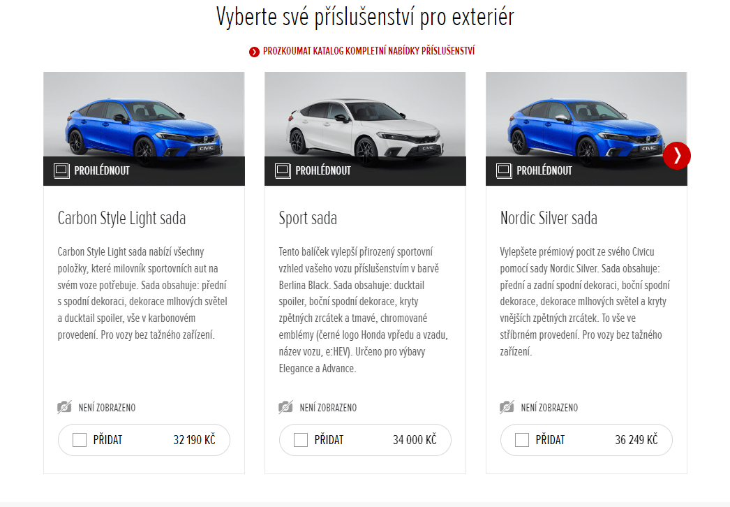 Příslušenství Honda Civic