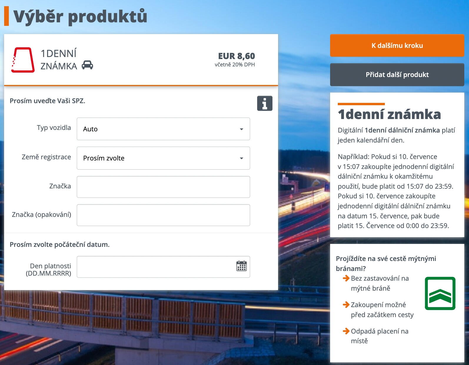 Jednodenní dálniční známka - Rakousko