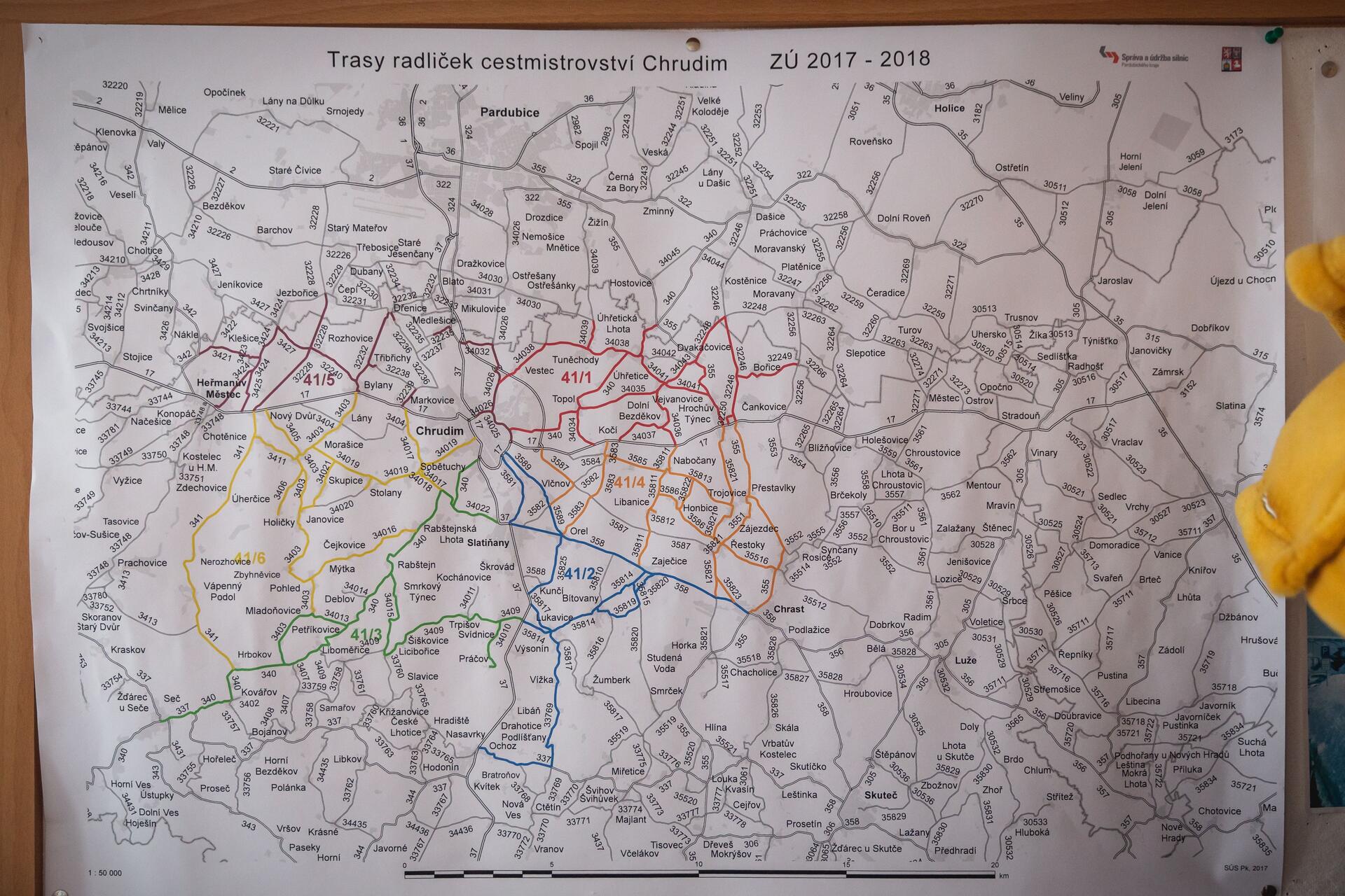 Mapa silnic cestmistrovství