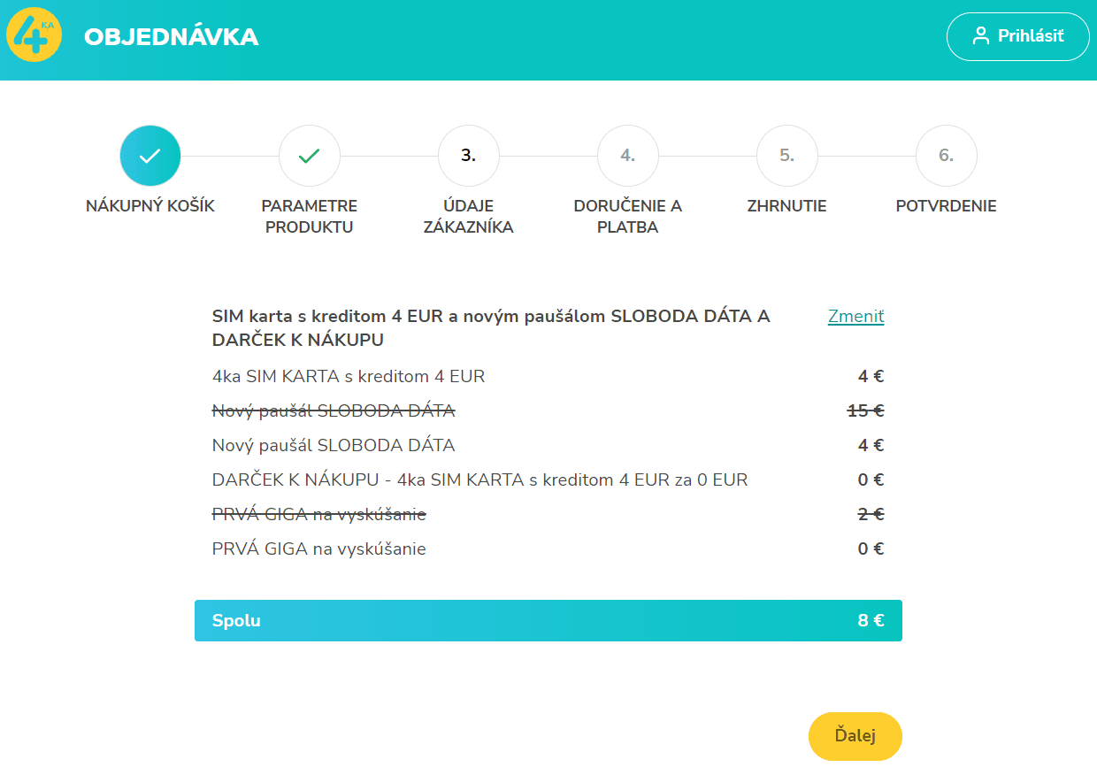Mobilní internet operátora 4ka