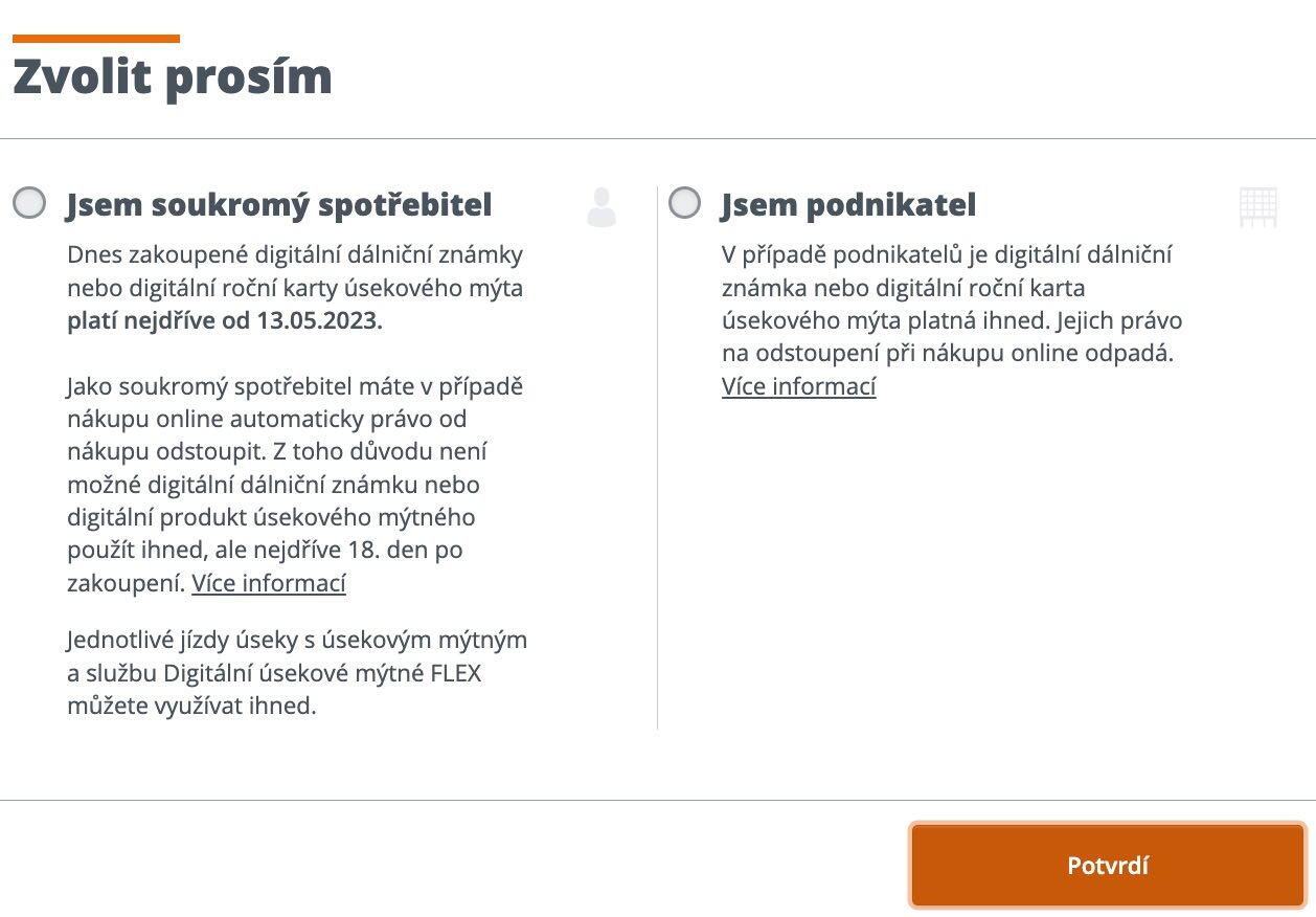 Koupě dálniční známky Rakousko