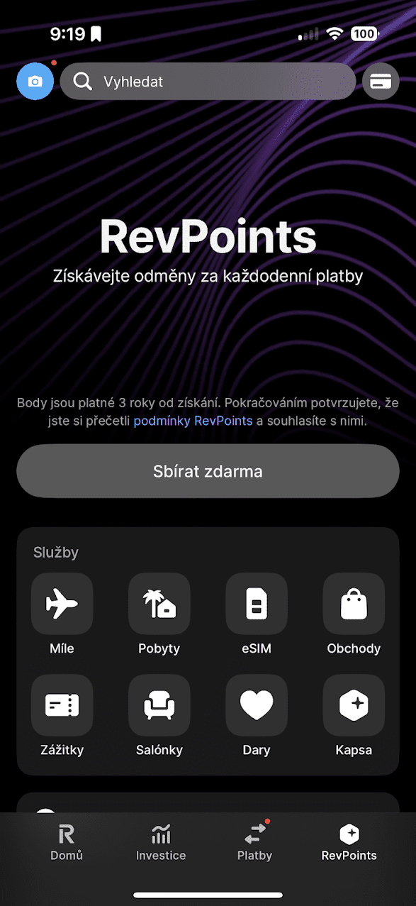 Revolut aplikace
