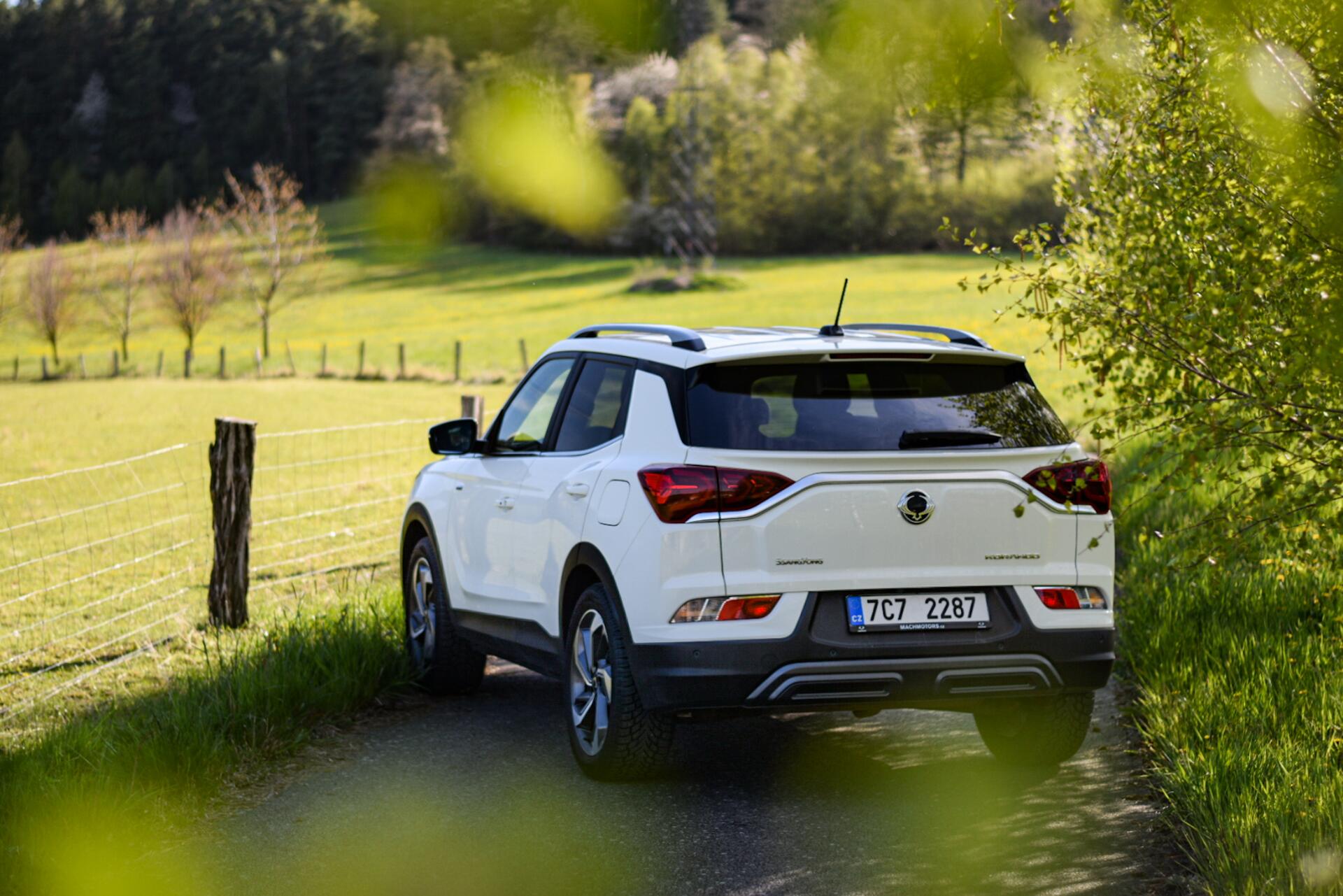 SsangYong Korando - záď testovaného vozu