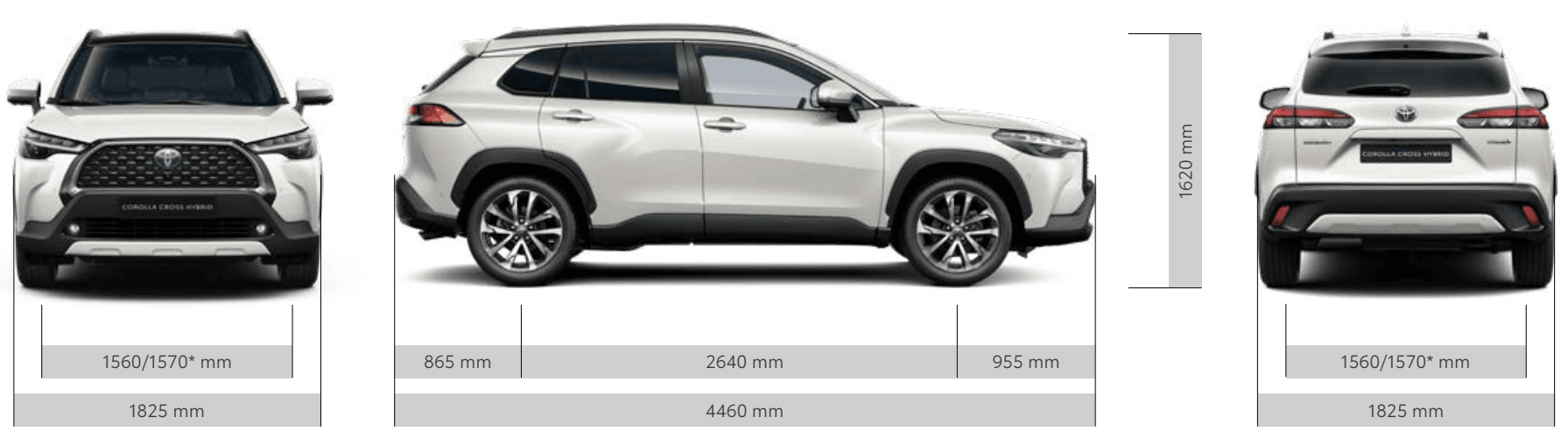 Toyota Corolla Cross – rozměry