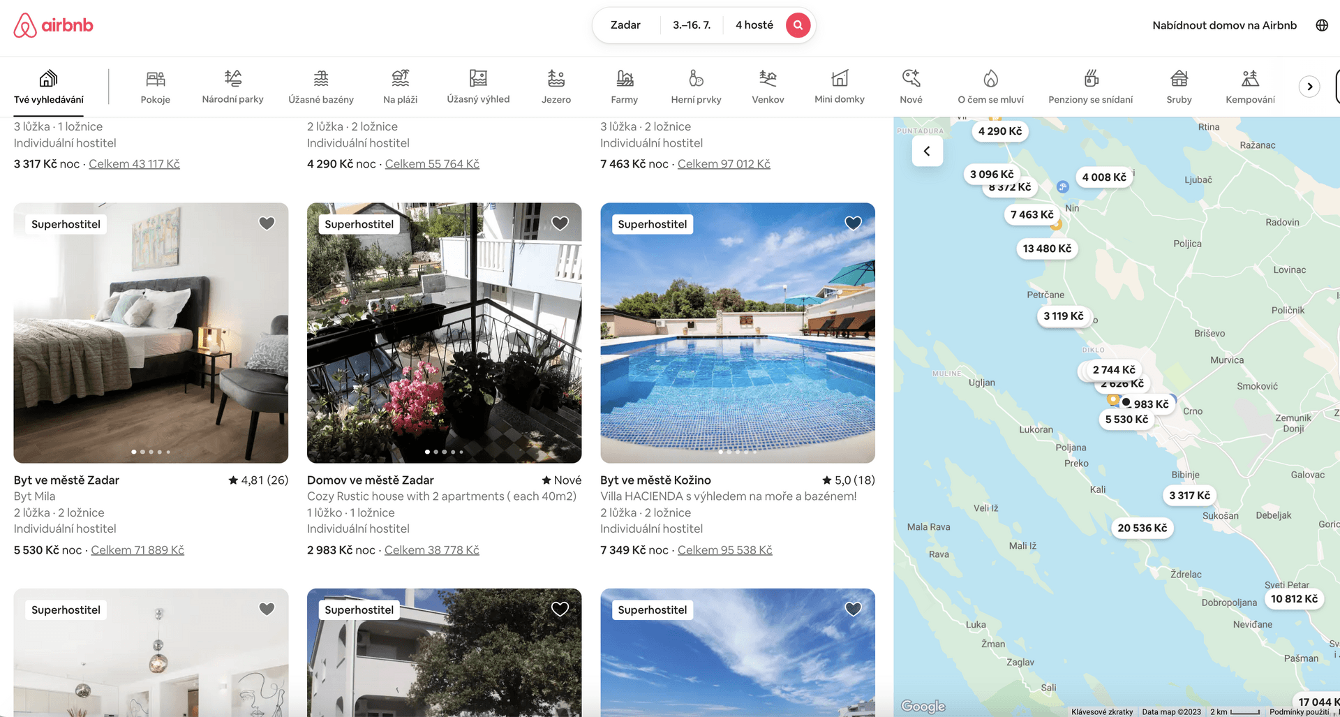 Airbnb v Chorvatsku