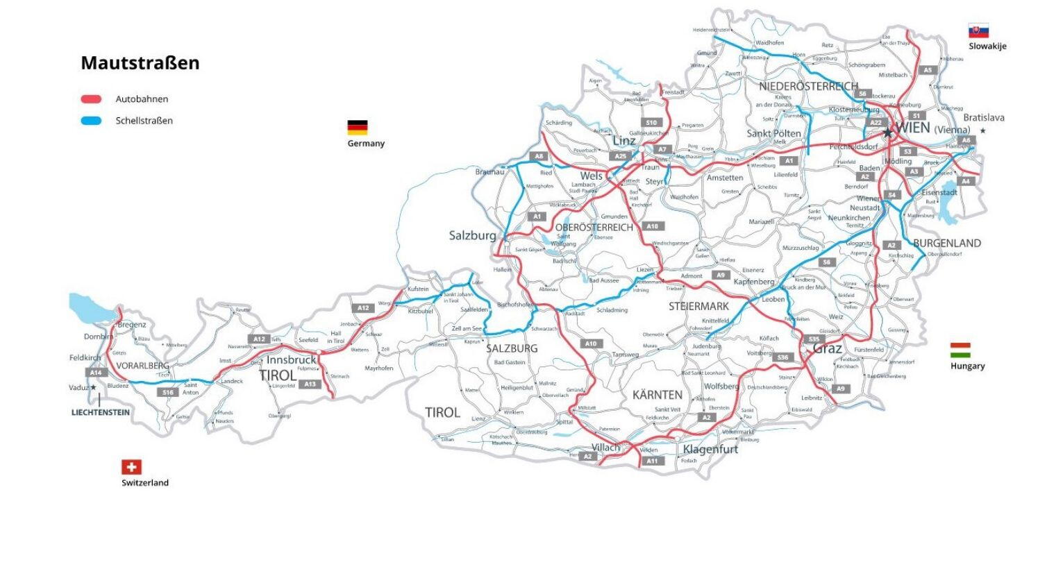 Zpoplatněné úseky dálnic v Rakousku