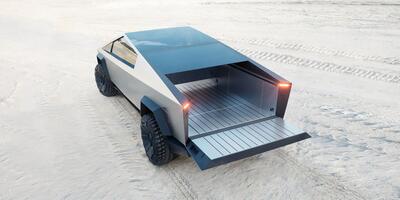 Model Cybertruck zadní pohled